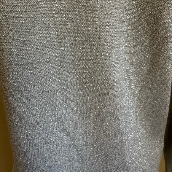 Allude Silver Wool & Cashmere Blend Halter Neck V-Neck Cutout Sweater sz S NWOT - Picture 7 of 9